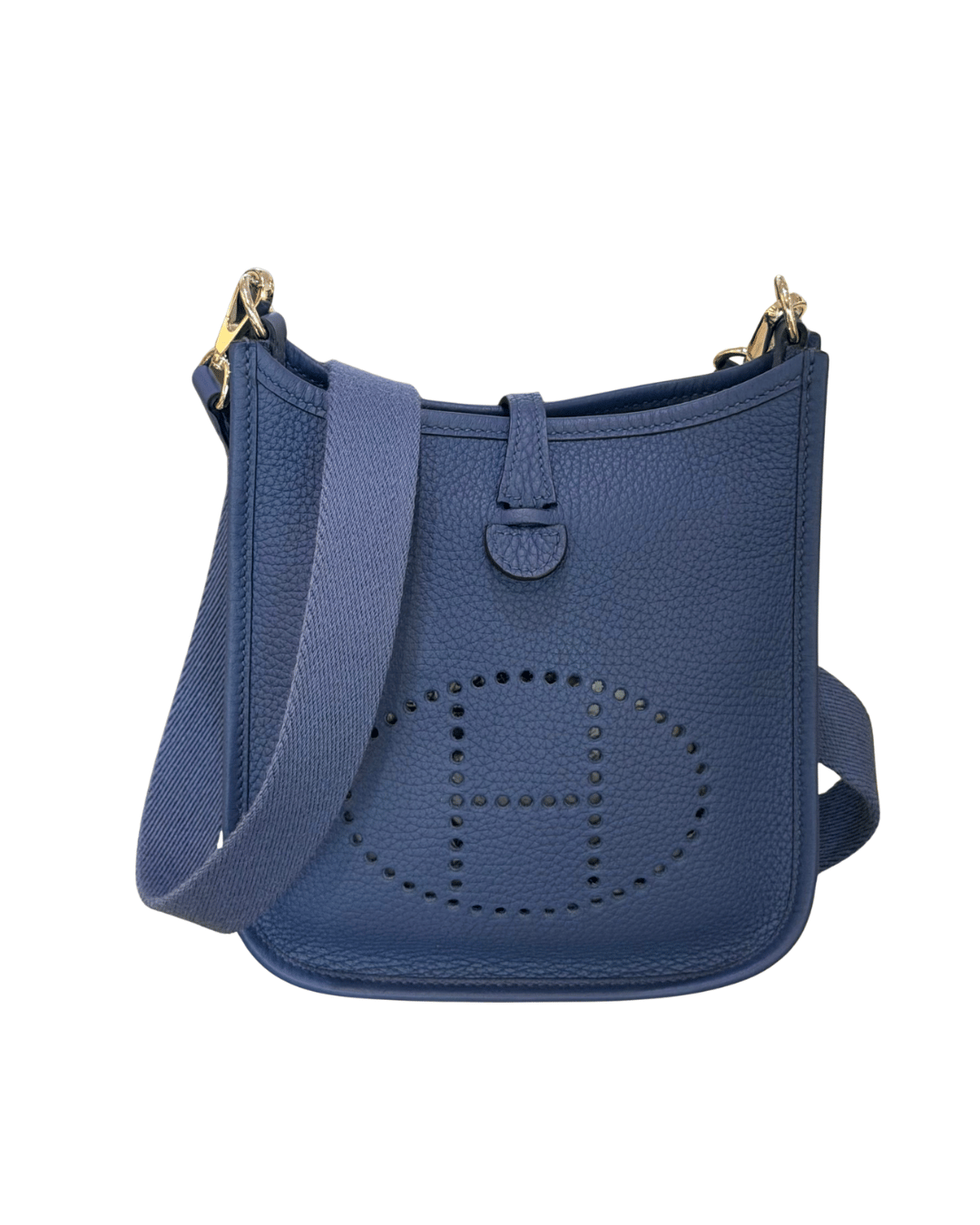 MINI EVELYNE HERMES BLU ALVIO