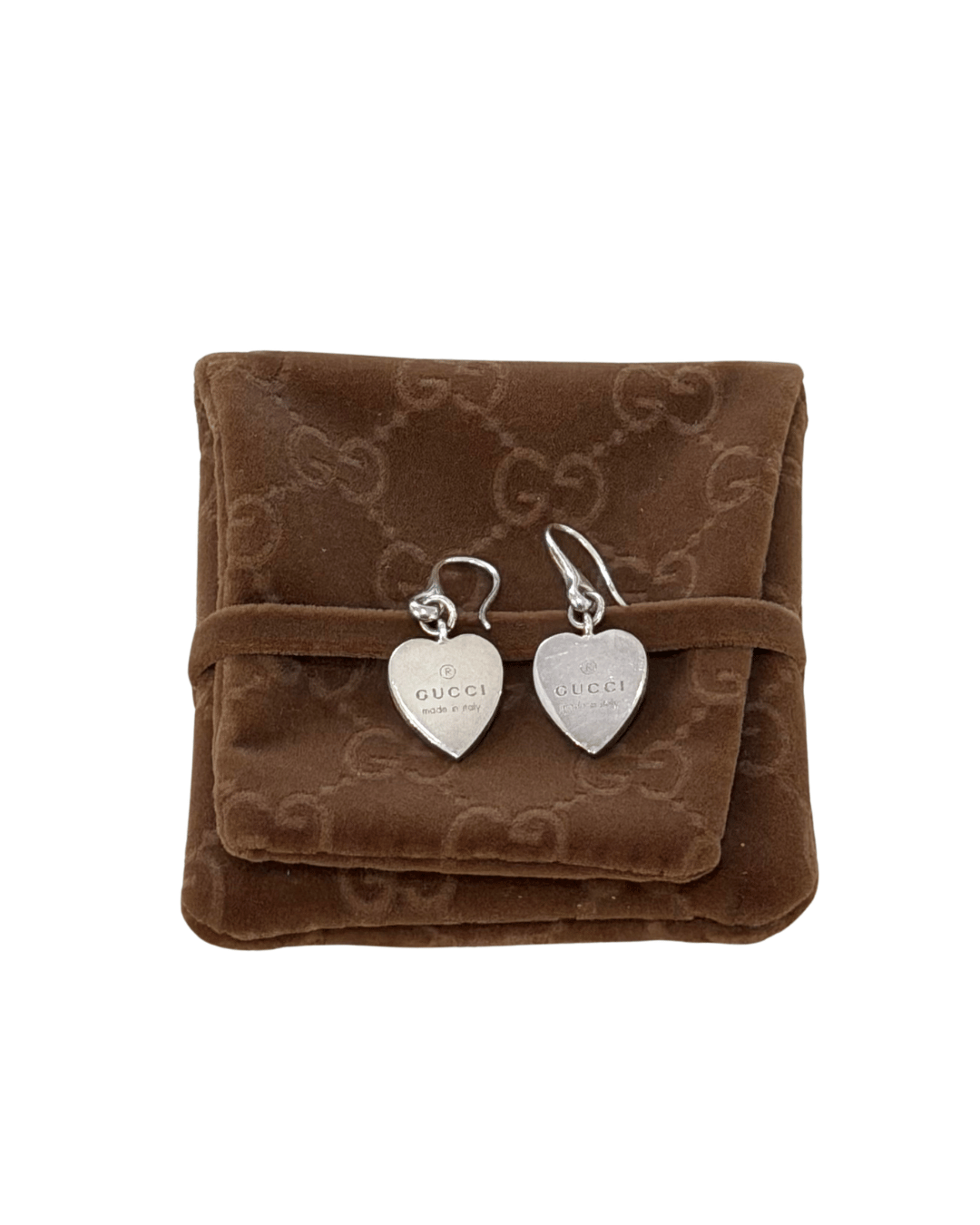ORECCHINI GUCCI ARGENTO FORMA DI CUORE