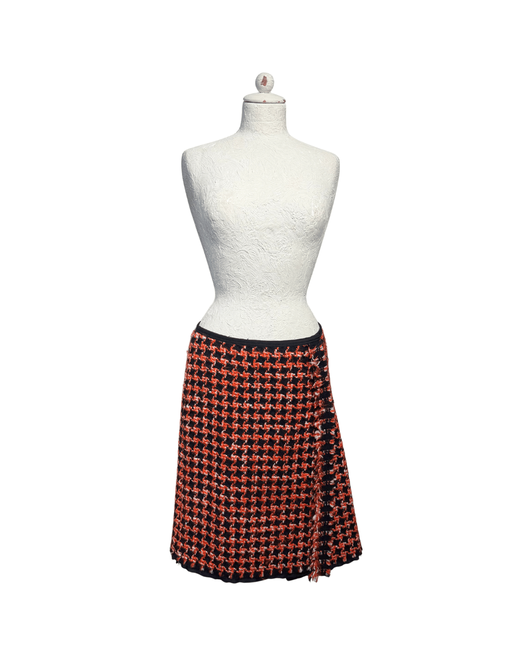 GONNA PRADA BOUCLE NERA ARANCIONE E BIANCA TG 40