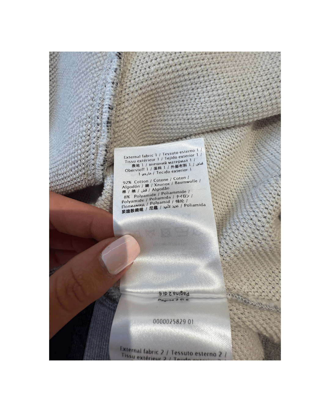 FELPA GRIGIA BICOLORE VALETINO