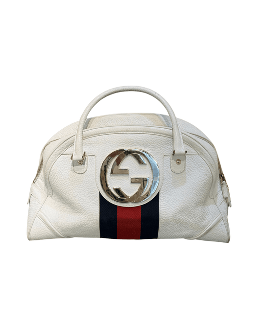 GUCCI BOSTON BLONDIE PELLE BIANCA FASCIA WEB