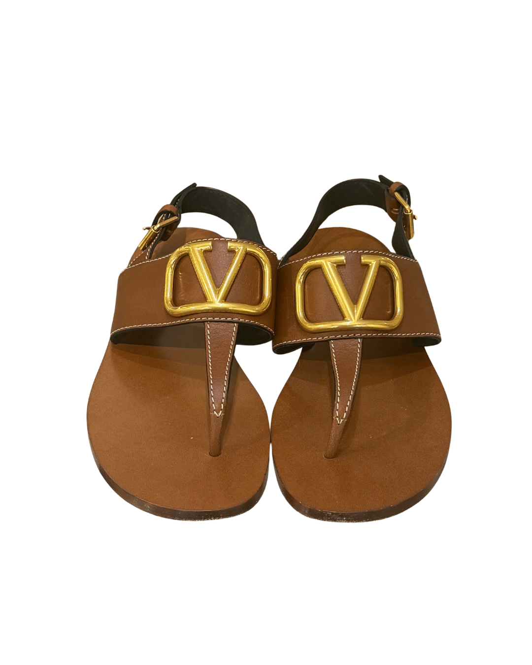 SANDALI INFRADITO VALENTINO PELLE COLOR CUOIO