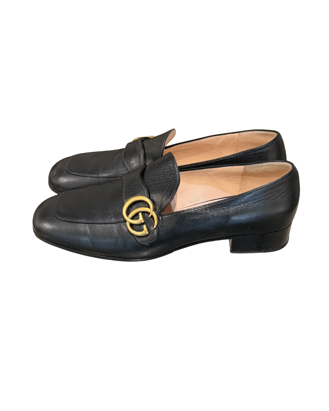 MOCASSINI GUCCI MARMONT GG PELLE NERA Nr 39.5