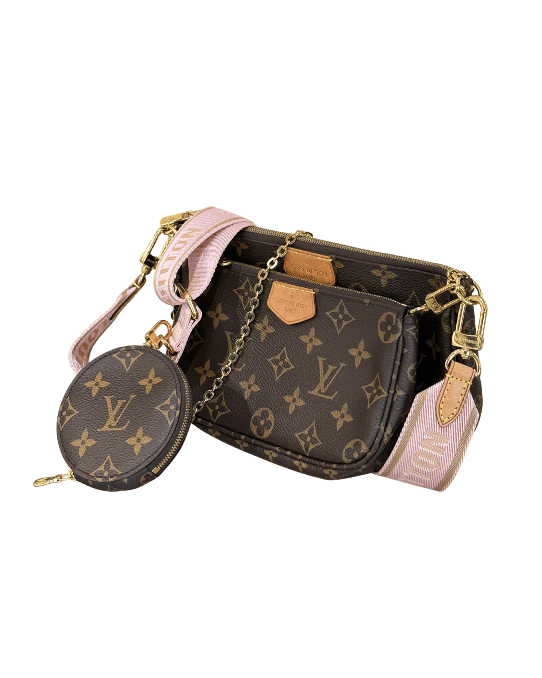 MULTIPOCHETTE LOUIS VUITTON TRACOLLA ROSA