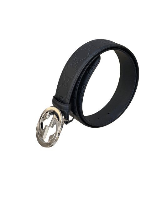 CINTURA GUCCI NERA GUCCISSIMA 90