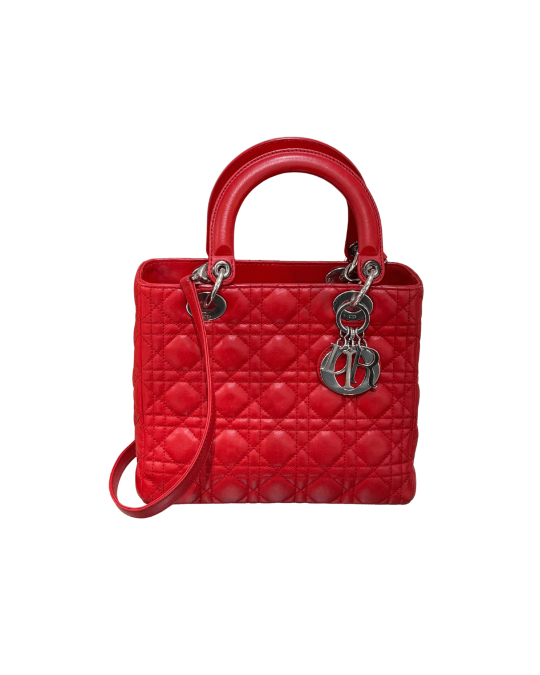 LADY DIOR SMALL ROSSA