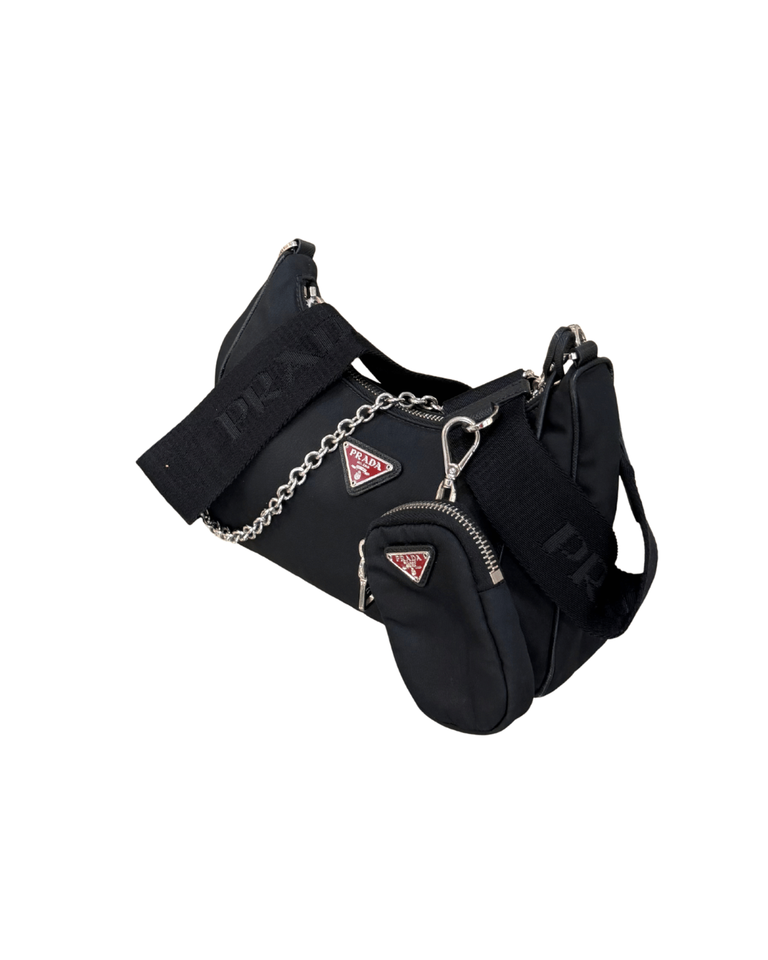 PRADA RE-EDITION 2005 NERA LOGO ROSSO