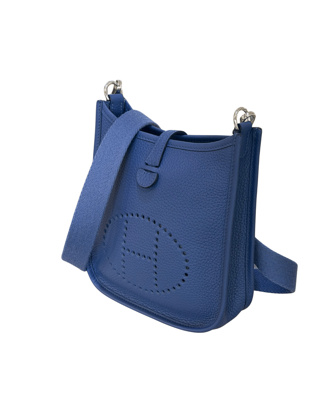 MINI EVELYNE HERMES BLU ALVIO