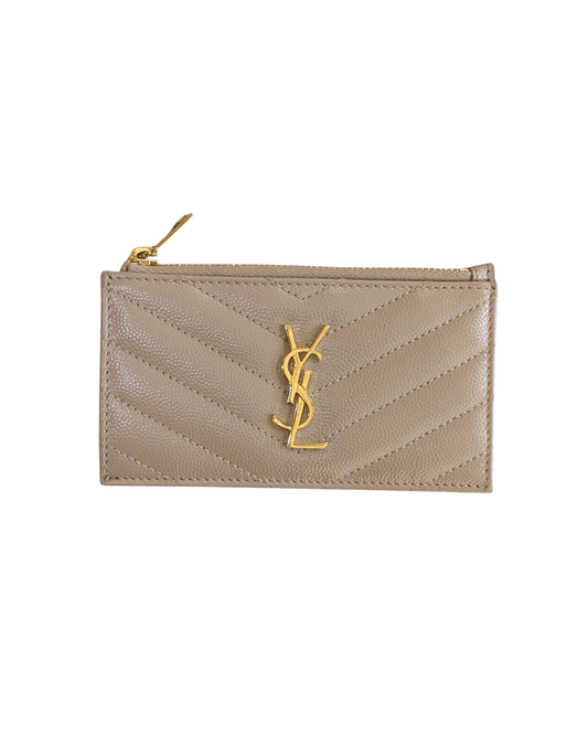 PORTACARTE / PORTAMONETE YSL BEIGE
