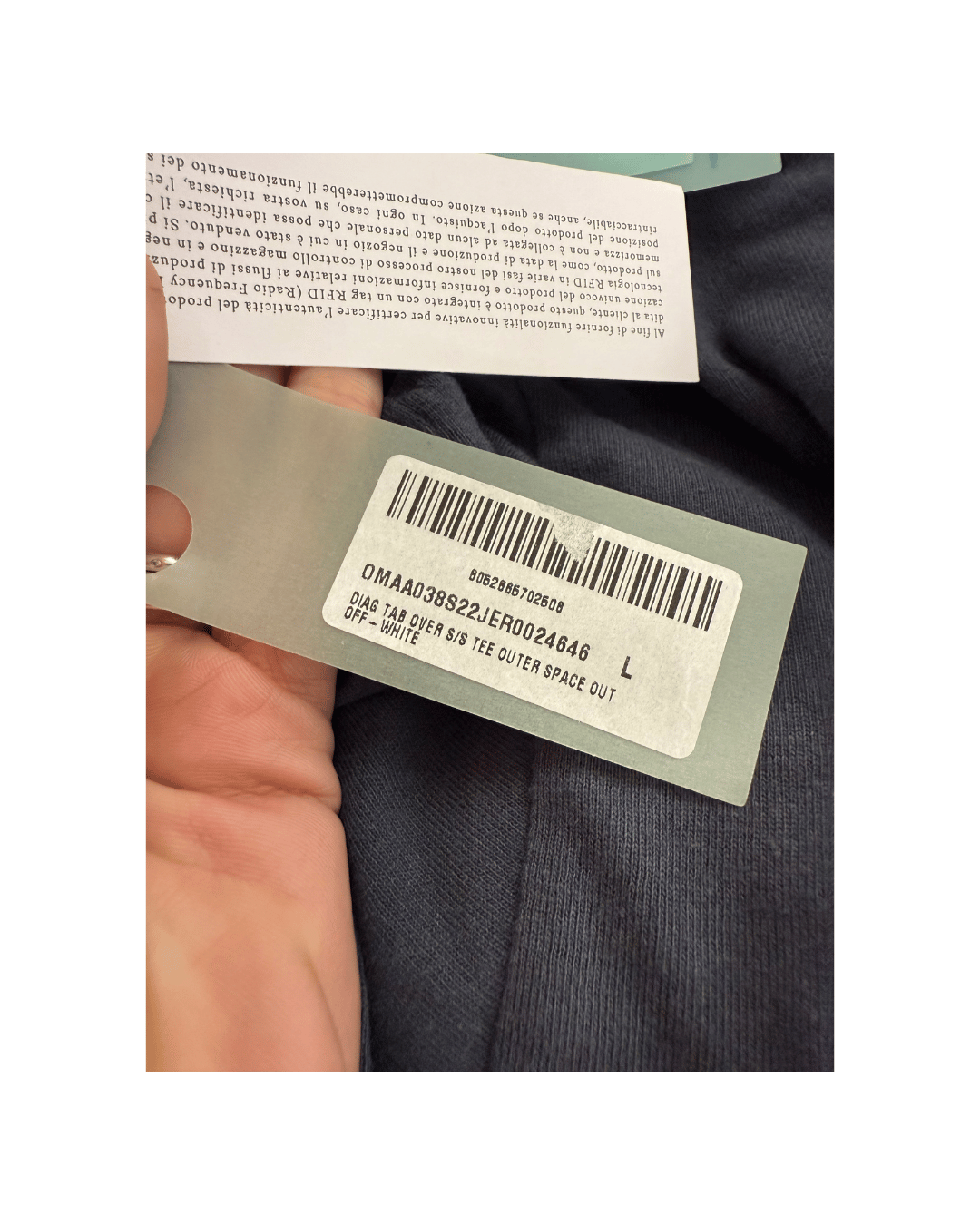 TSHIRT OFF WHITE BLU  "SEASONAL"