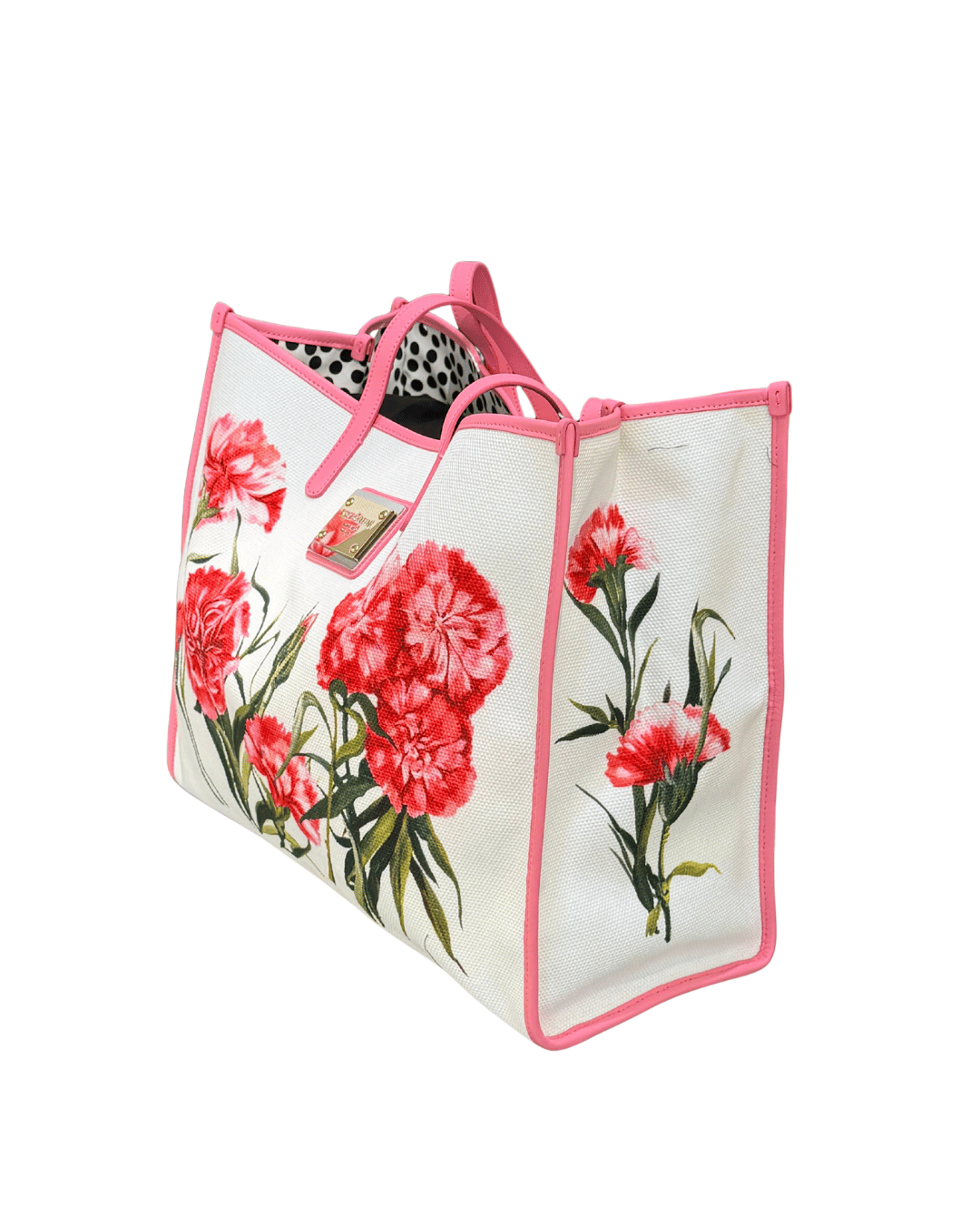 SHOPPER BAG TESSUTO STAMPA FIORI D&G
