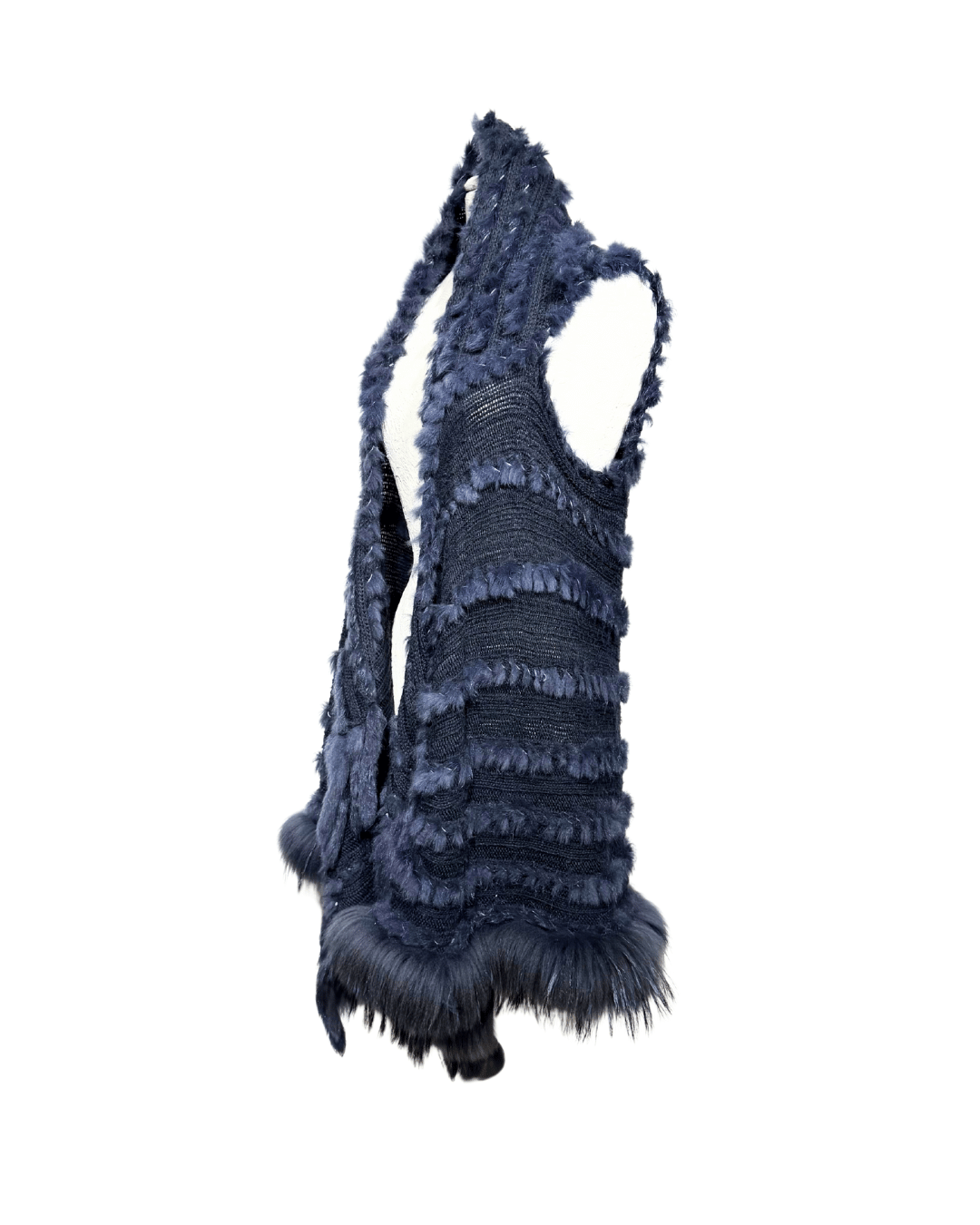 GILET IN LAPIN BLU