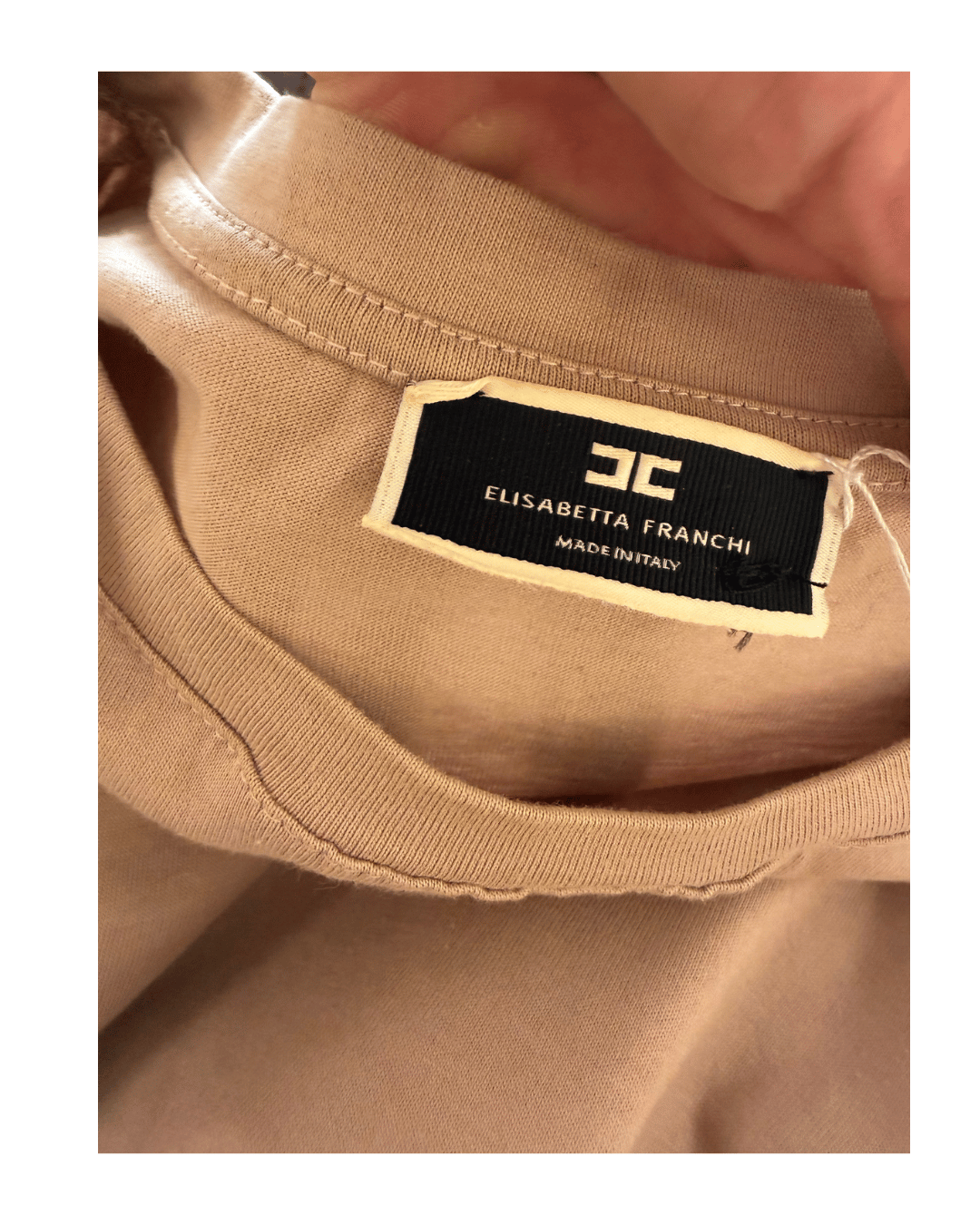 TSHIRT ELISABETTA FRANCHI NUDE/CIPRIA Tg 46