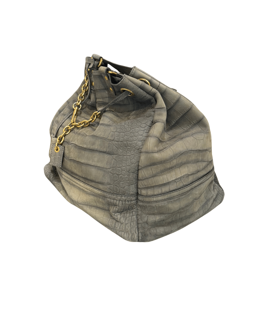 OVERSEAS TOTE YSL STAMPA COCCO GRIGIA