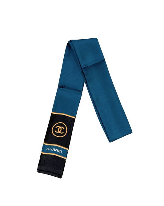 TWILLY CHANEL PETROLIO E NERO