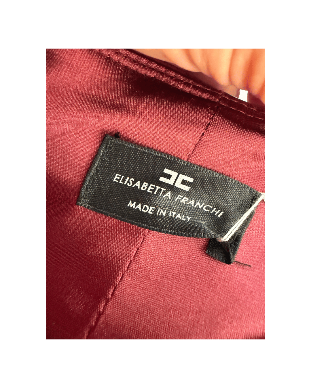 GONNA CORTA SIMILPELLE BORDEAUX ELISABETTA FRANCHI Tg 40