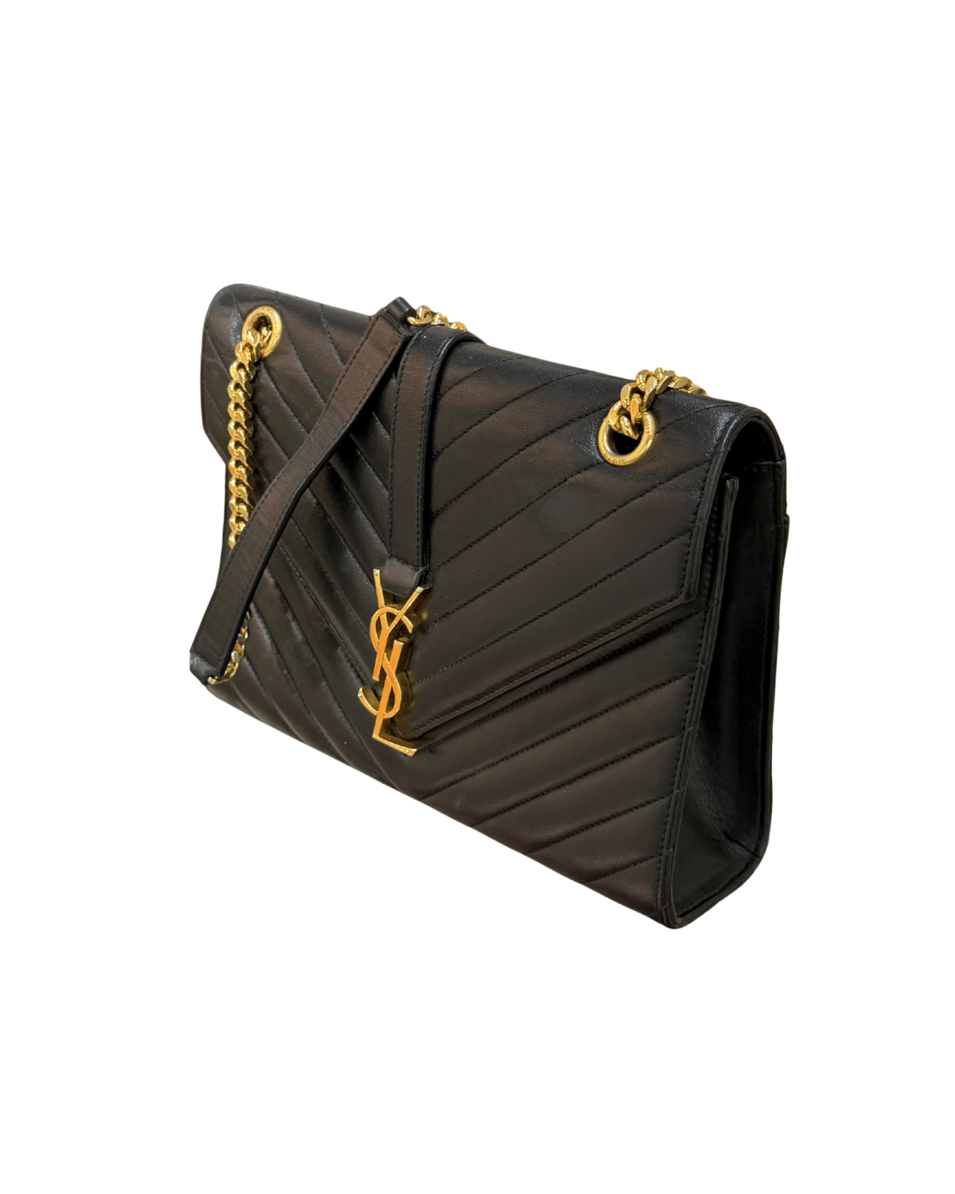 BORSA LINEA ENVELOPE YSL PELLE LISCIA NERA