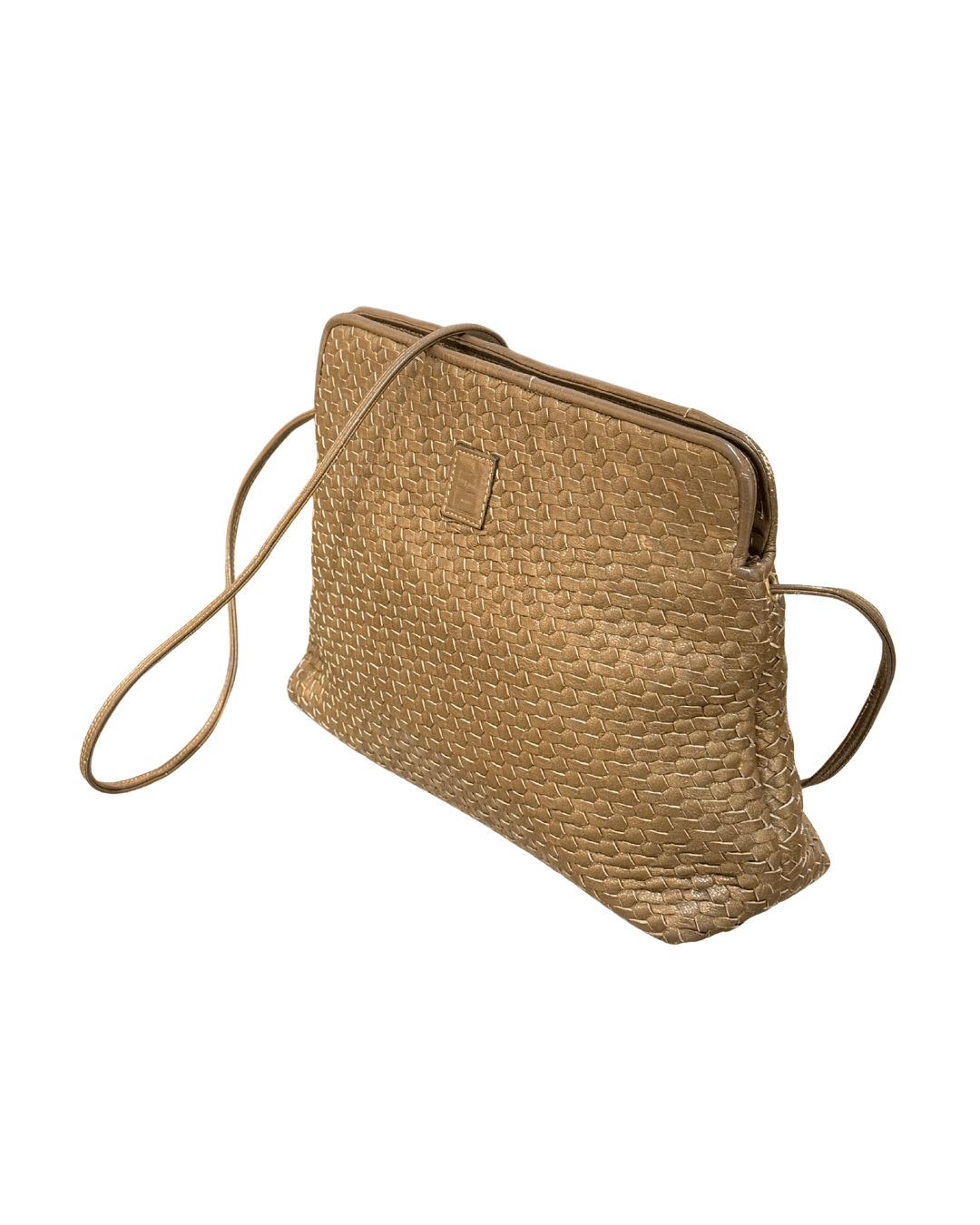 TRACOLLA VINTAGE FENDI PELLE INTRECCIATA