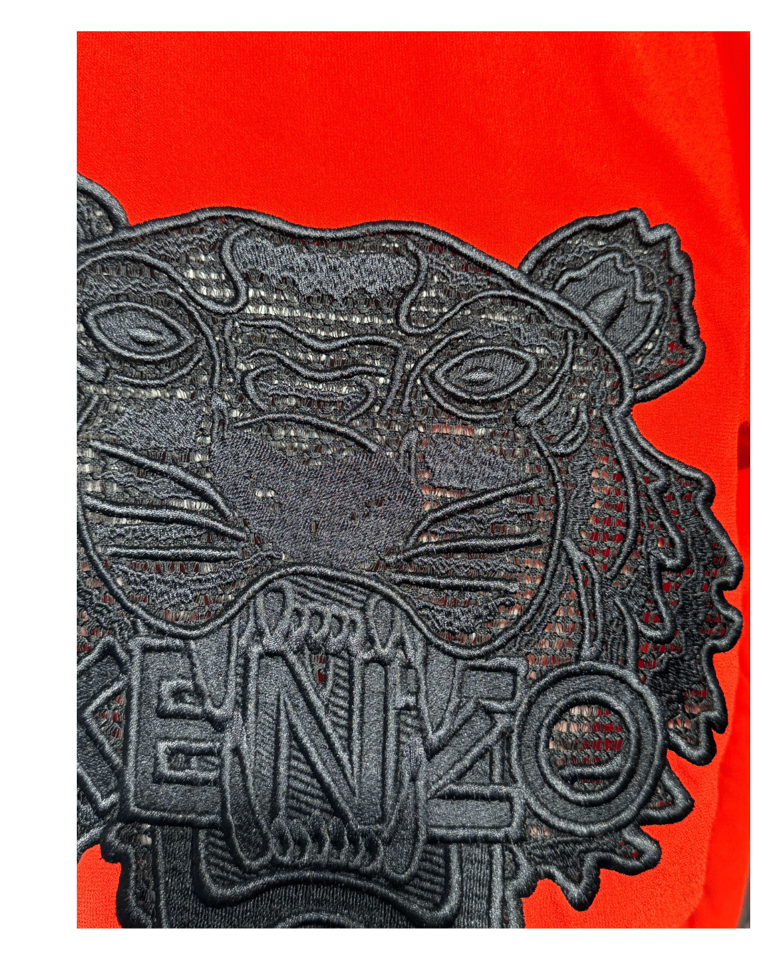 FELPA KENZO PARIS TIGER ROSSA MANICHE LUNGHE Tg XS