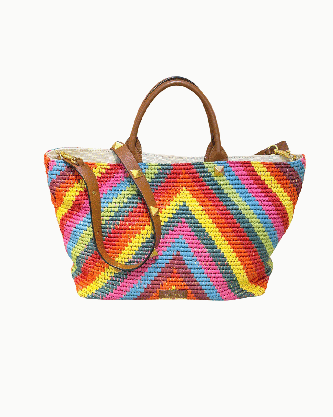SHOPPER VALENTINO RAFFIA MULTICOLOR