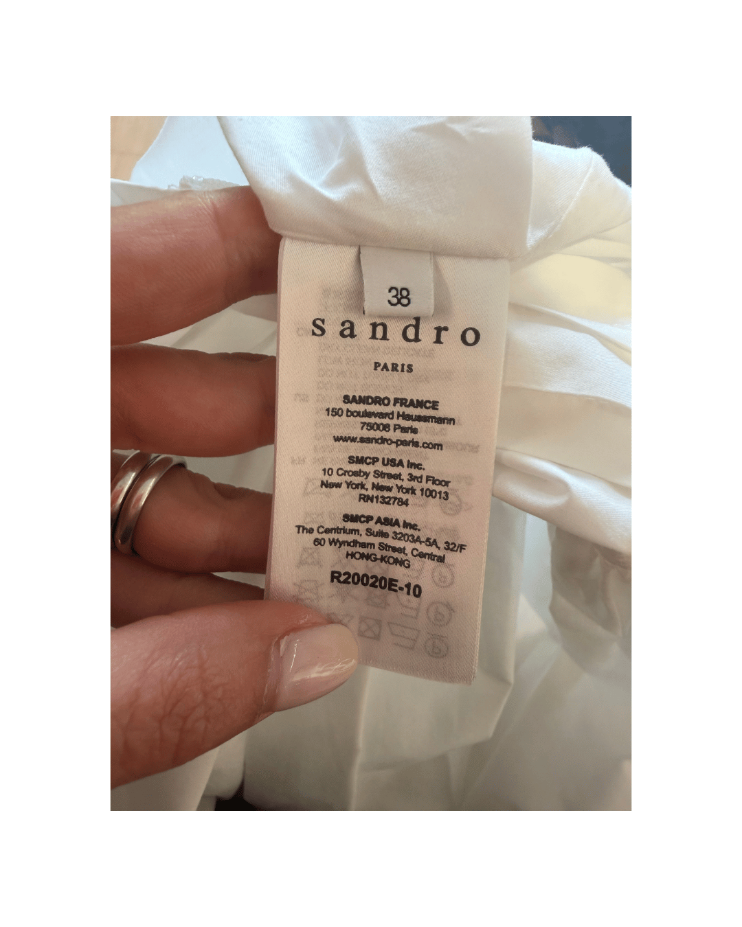ABITO SANDRO PARIS BIANCO CON DETTAGLI PIZZO