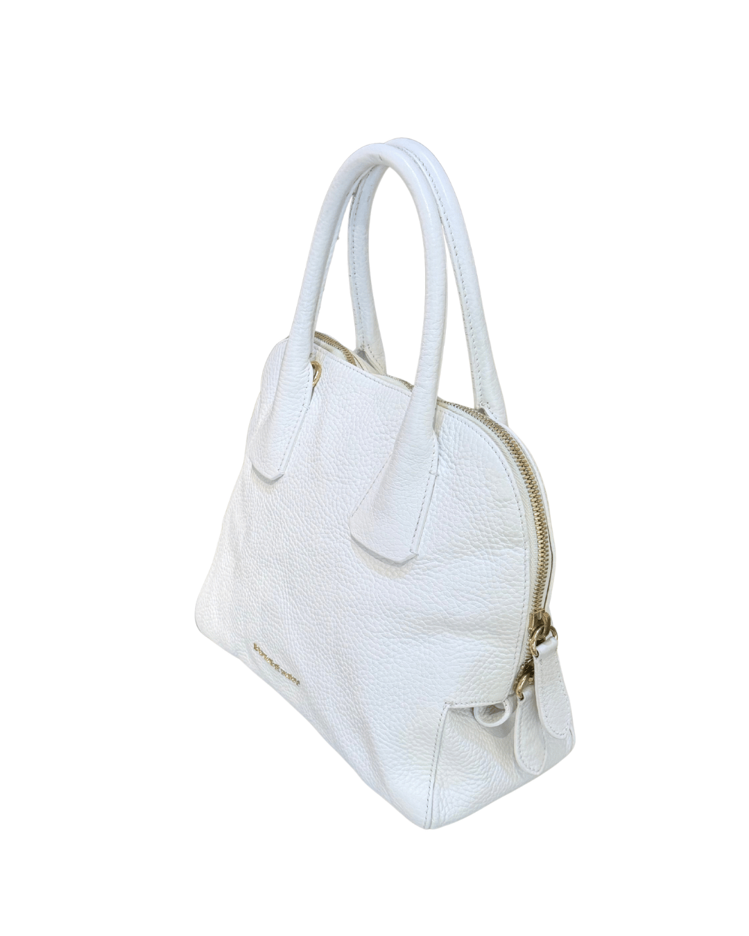 BORSA BURBERRY PELLE BIANCA MARTELLATA