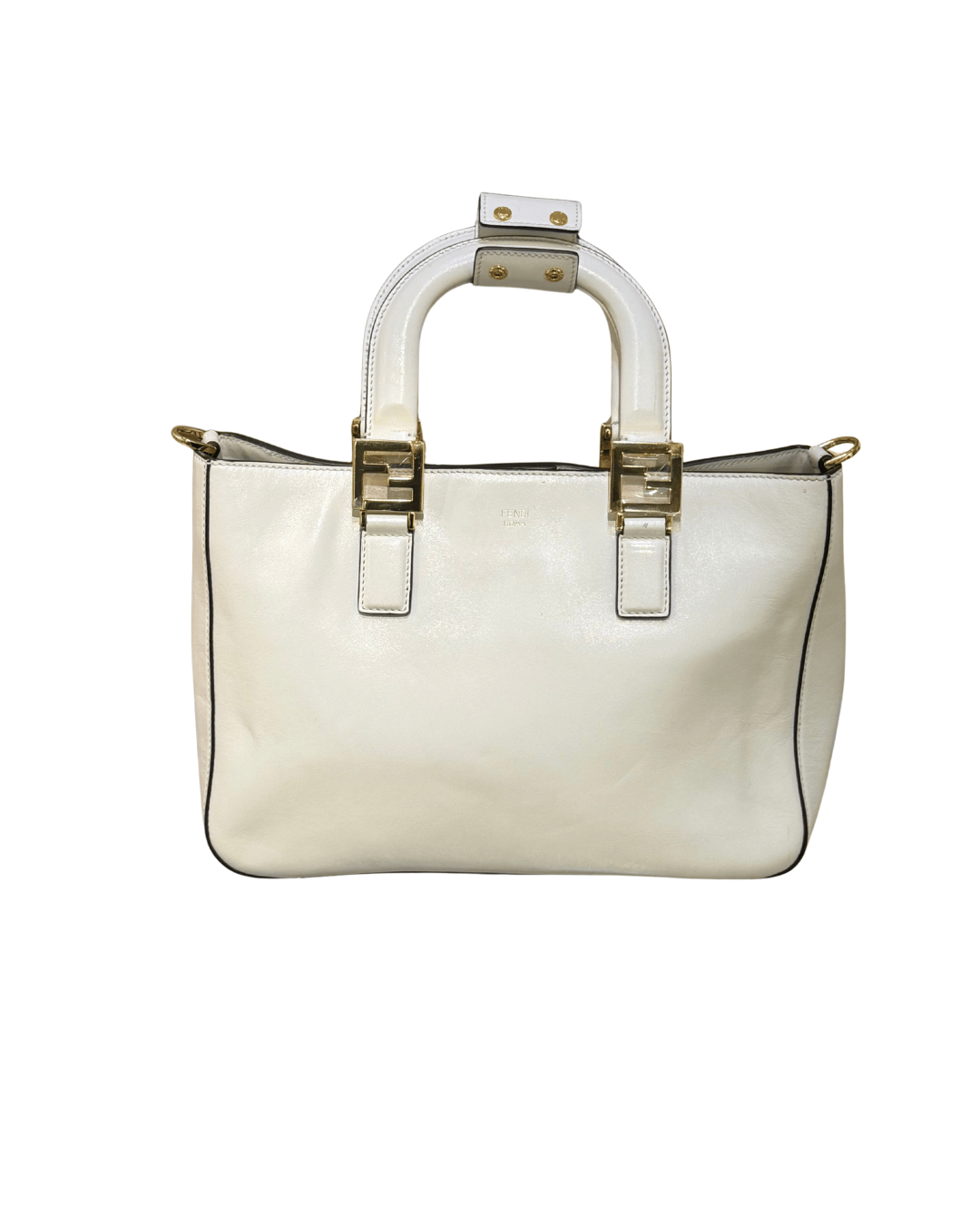 BORSA FENDI PELLE AVORIO CON TRACOLLA