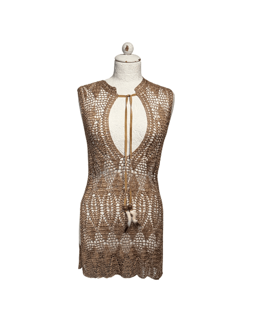 COPRICOSTUME IN MAGLIA TRAFORATA D&G Tg S