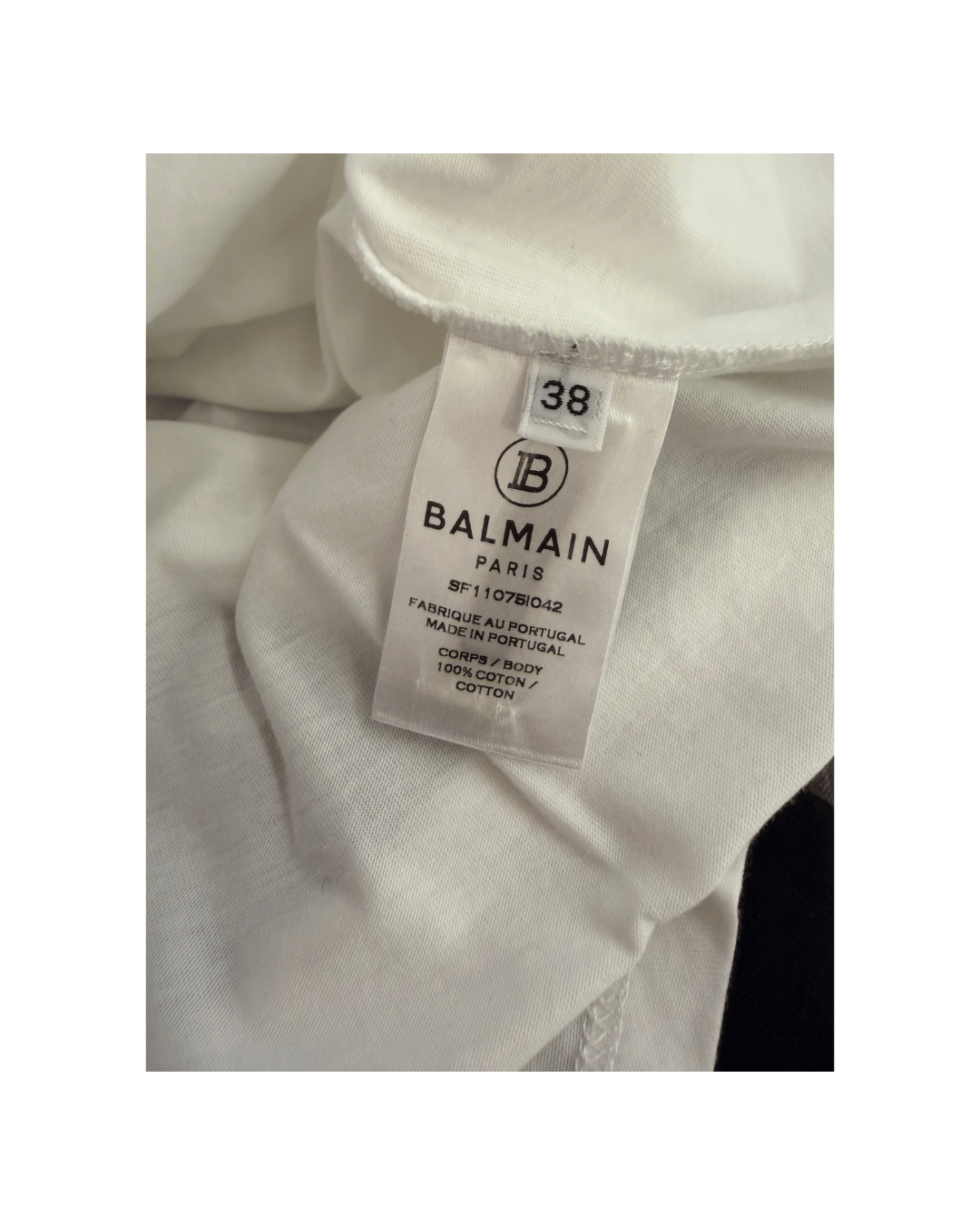 TSHIRT BALMAIN SENZA MANICHE BIANCA Tg 42