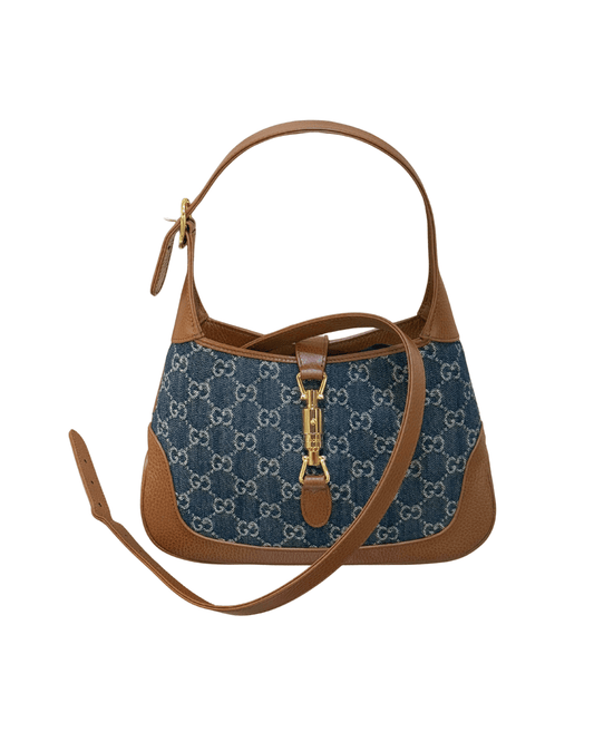 JACKIE GUCCI DENIM BLU RIFINITURE CUOIO