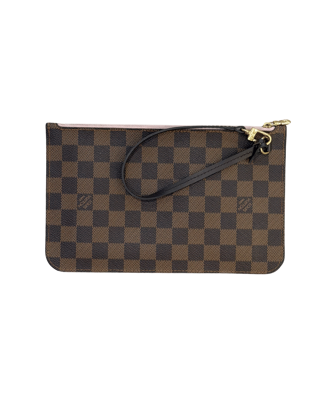 POCHETTE PIATTA DAMIER EBENE INTERNO ROSA BABY