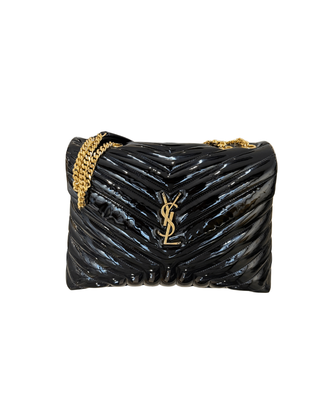 LOULOU MEDIA YSL PELLE VERNICIATA NERA