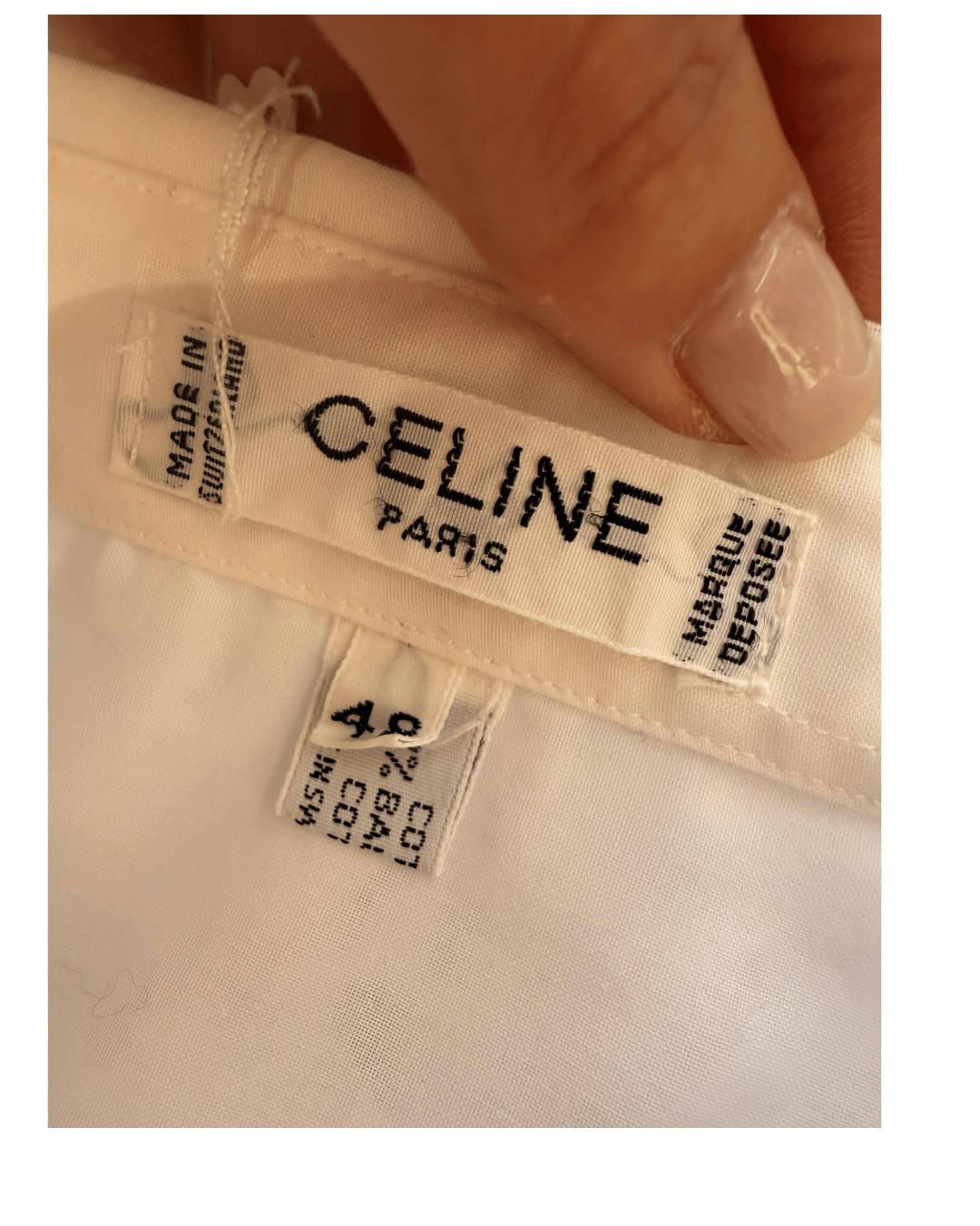 CAMICIA CELINE BIANCA COTONE