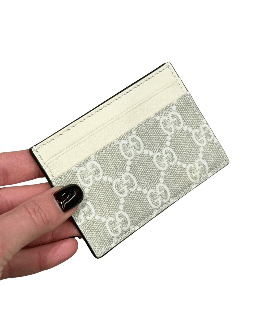 PORTACARTE GUCCI RIFINITURE CREMA