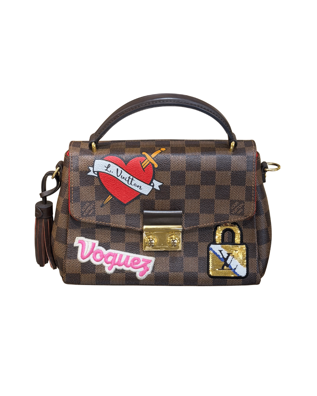 LOUIS VUITTON CROISETTE PATCHES DAMIER EBENE
