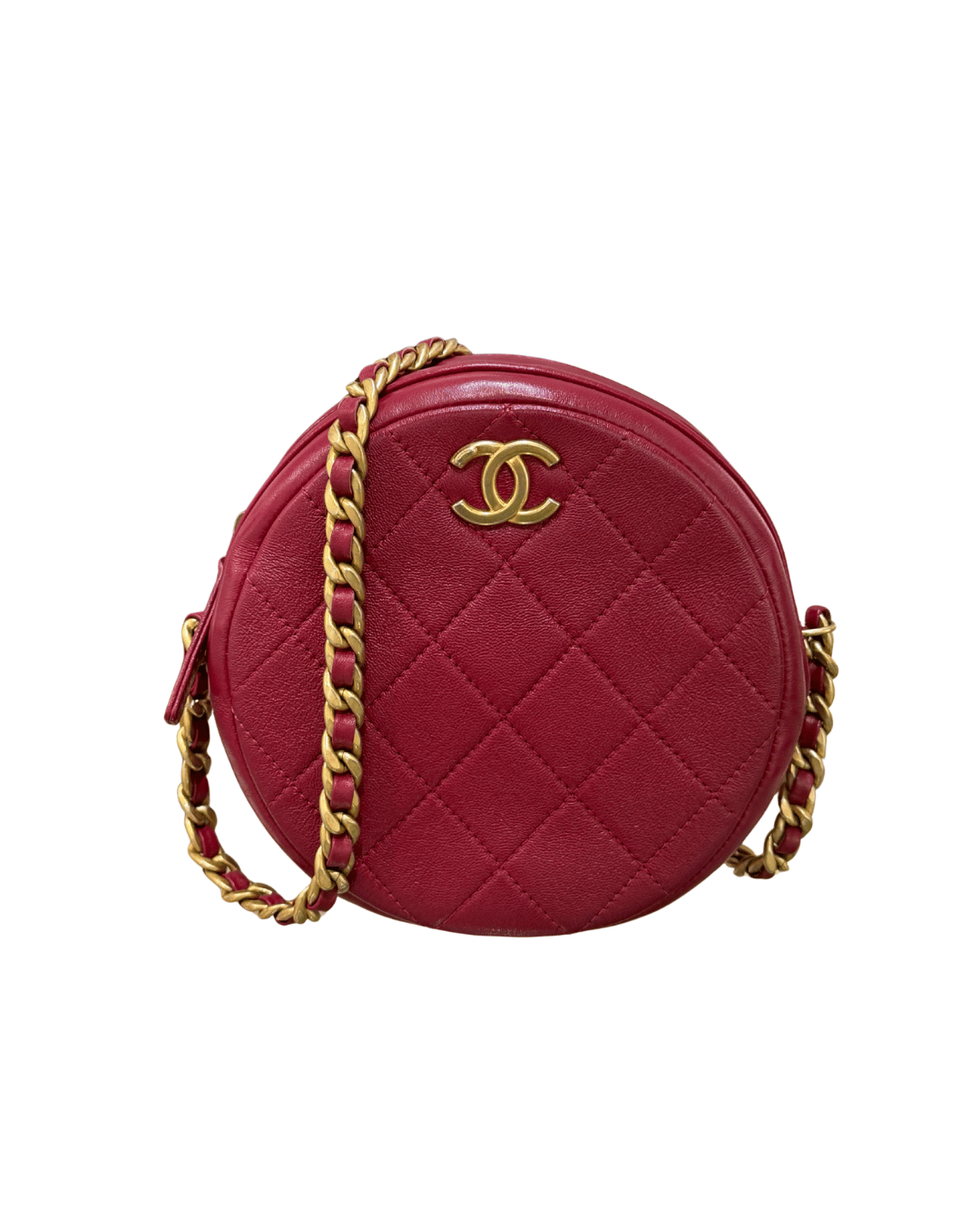 CHANEL ROUND 19 CLUTCH ON CHAIN CILIEGIA