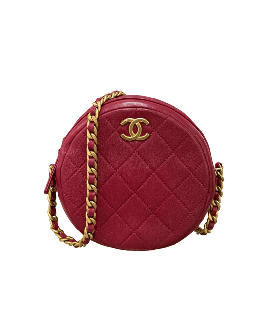 CHANEL ROUND 19 CLUTCH ON CHAIN CILIEGIA