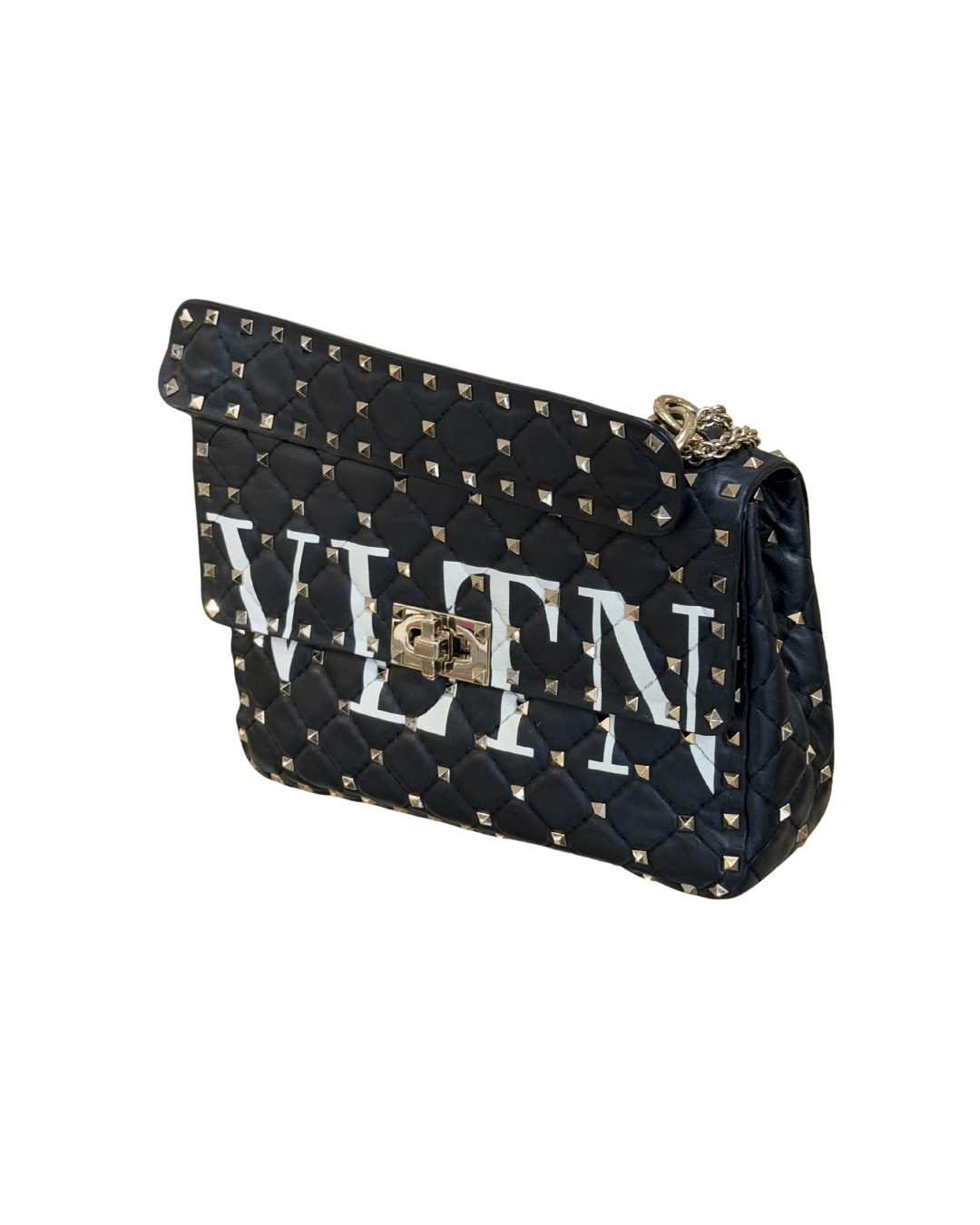 VALENTINO SPIKE MEDIA BIANCA E NERA