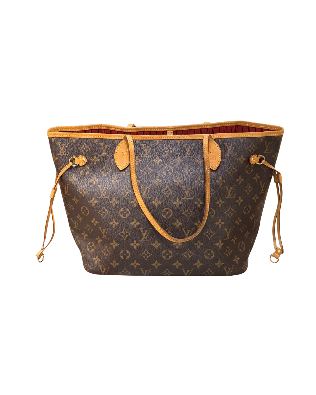 NEVERFULL MM LOUIS VUITTON MONOGRAM INTERNO ROSSO