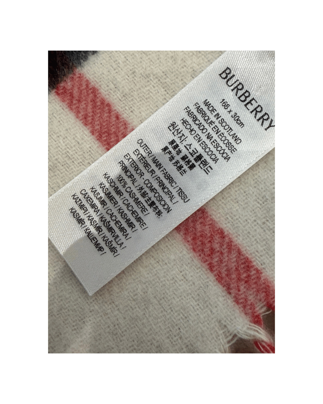 SCIARPA BURBERRY UNISEX CASHMERE CHECK BIFRONTE
