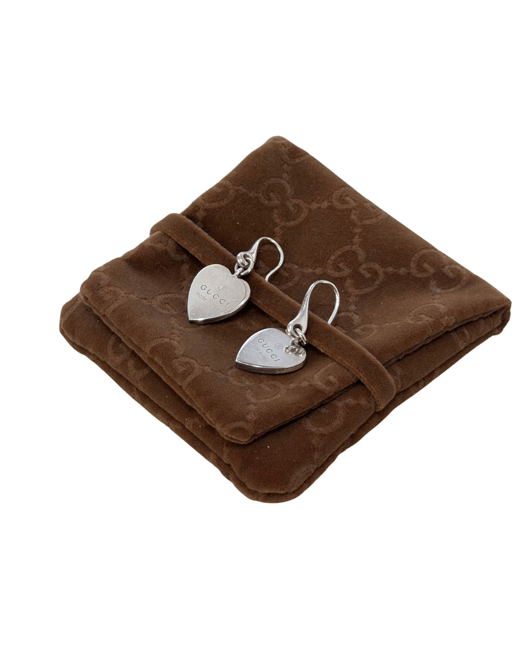 ORECCHINI GUCCI ARGENTO FORMA DI CUORE
