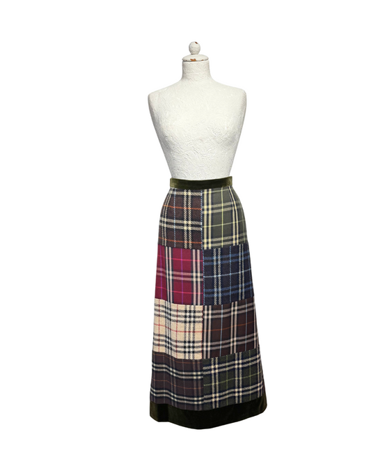 GONNA LUNGA PATCHWORK BURBERRY