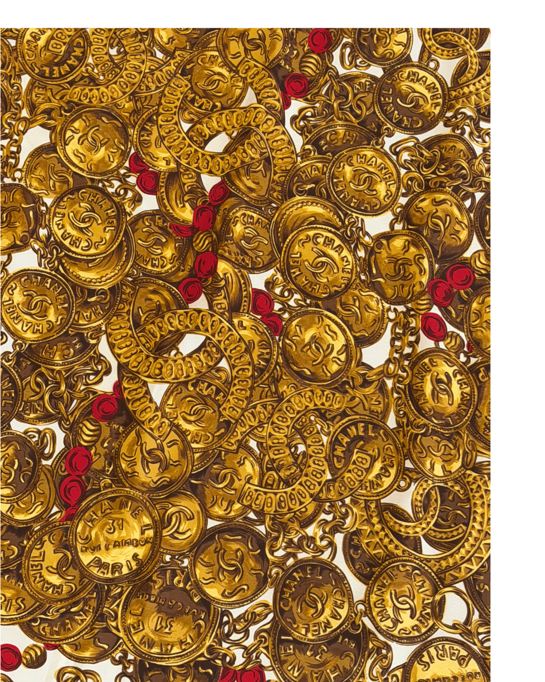 FOULARD CHANEL BIANCO VINTAGE