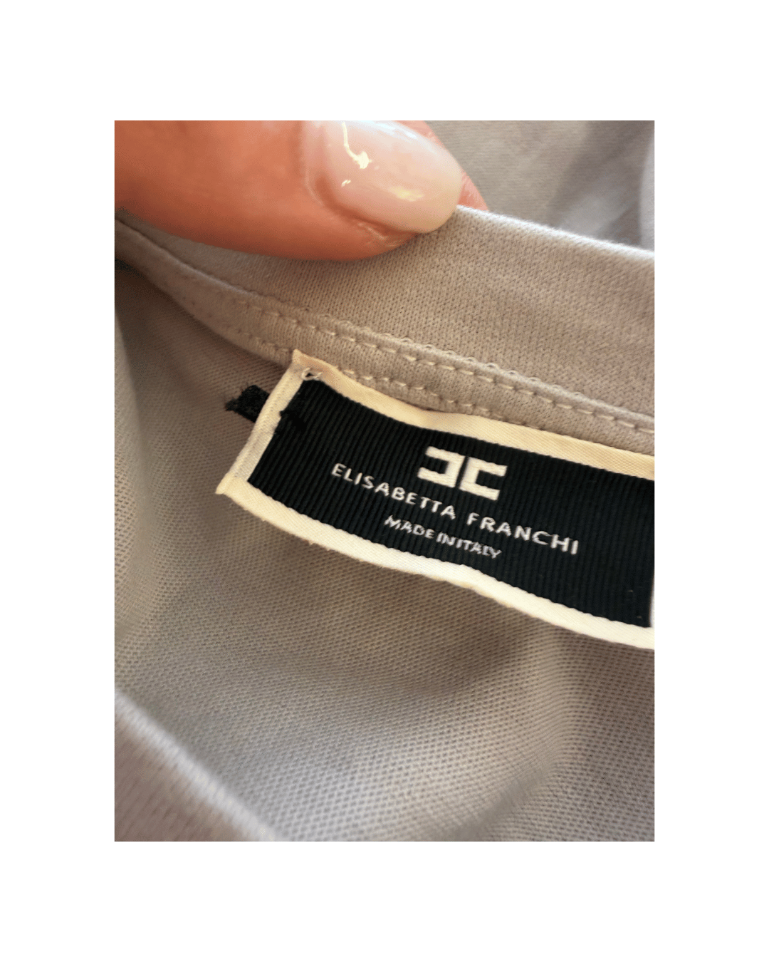 TSHIRT GRIGIO CHIARO ELISABETTA FRANCHI PIERCING TG 44