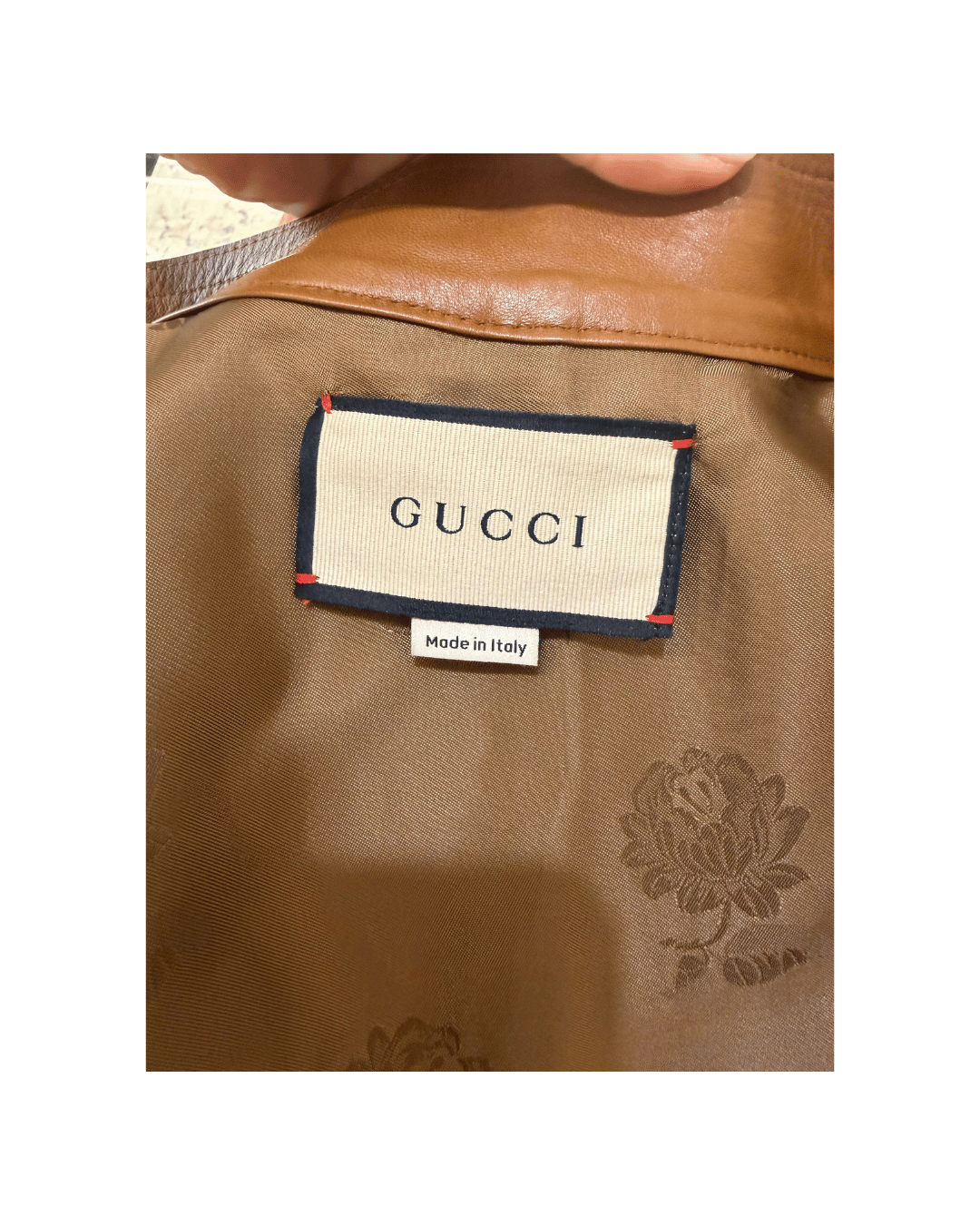 GIACCA GUCCI PELLE E TELA GG Tg 40