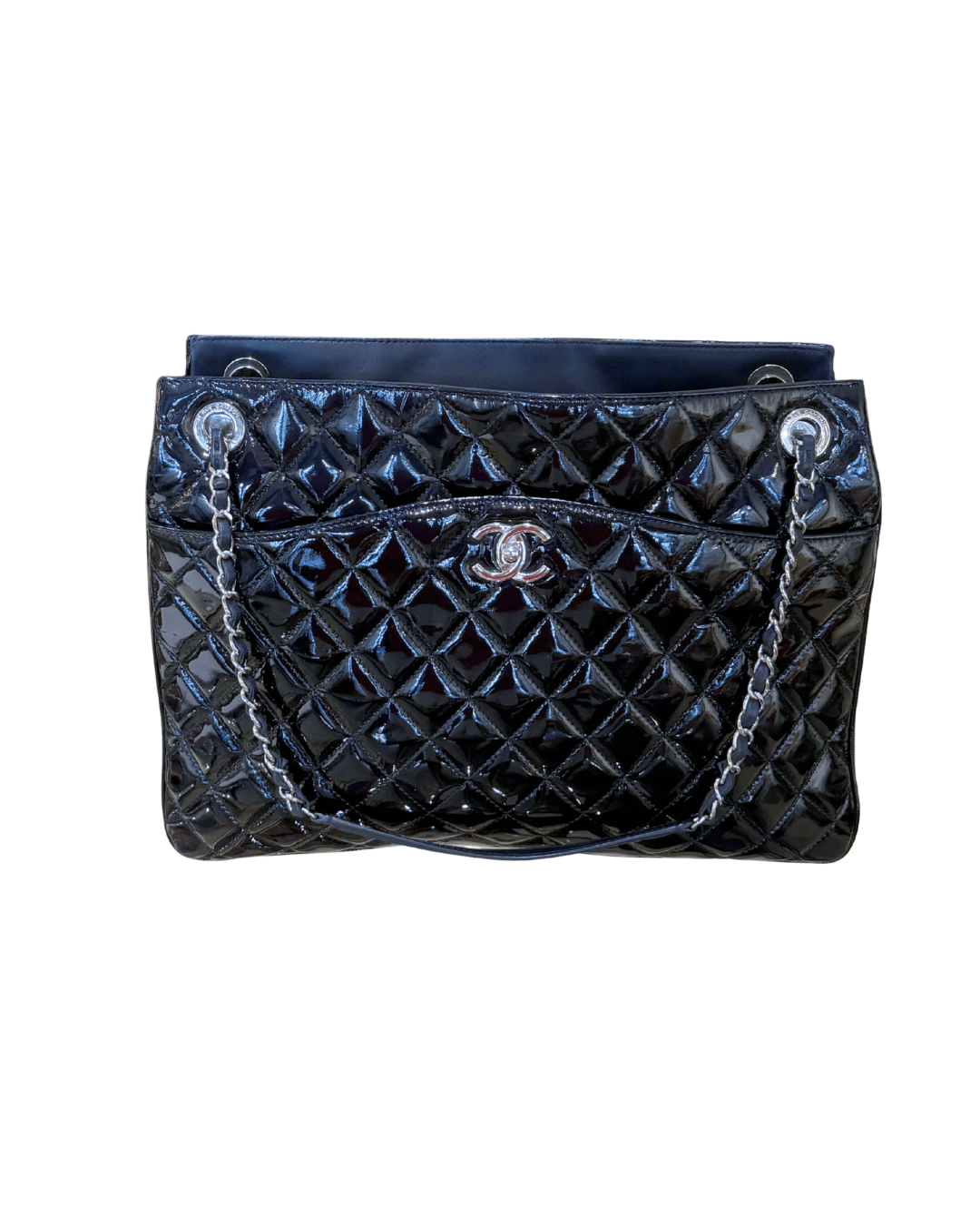 MAXI SHOPPER CHANEL VERNICE BLU