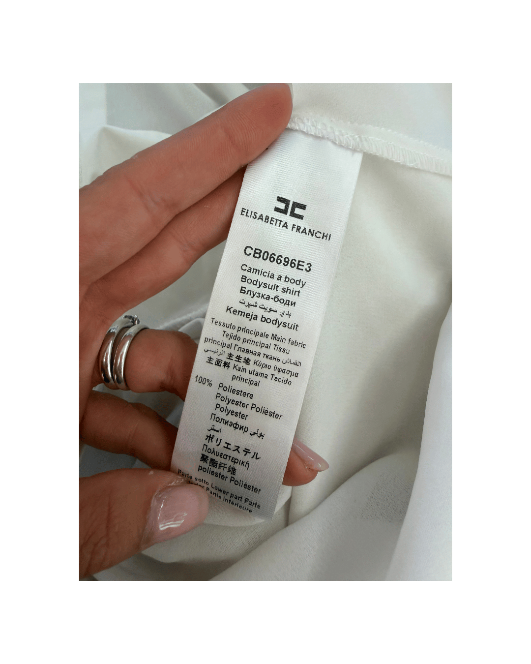 BODY CAMICIA ELISABETTA FRANCHI BIANCA Tg 42