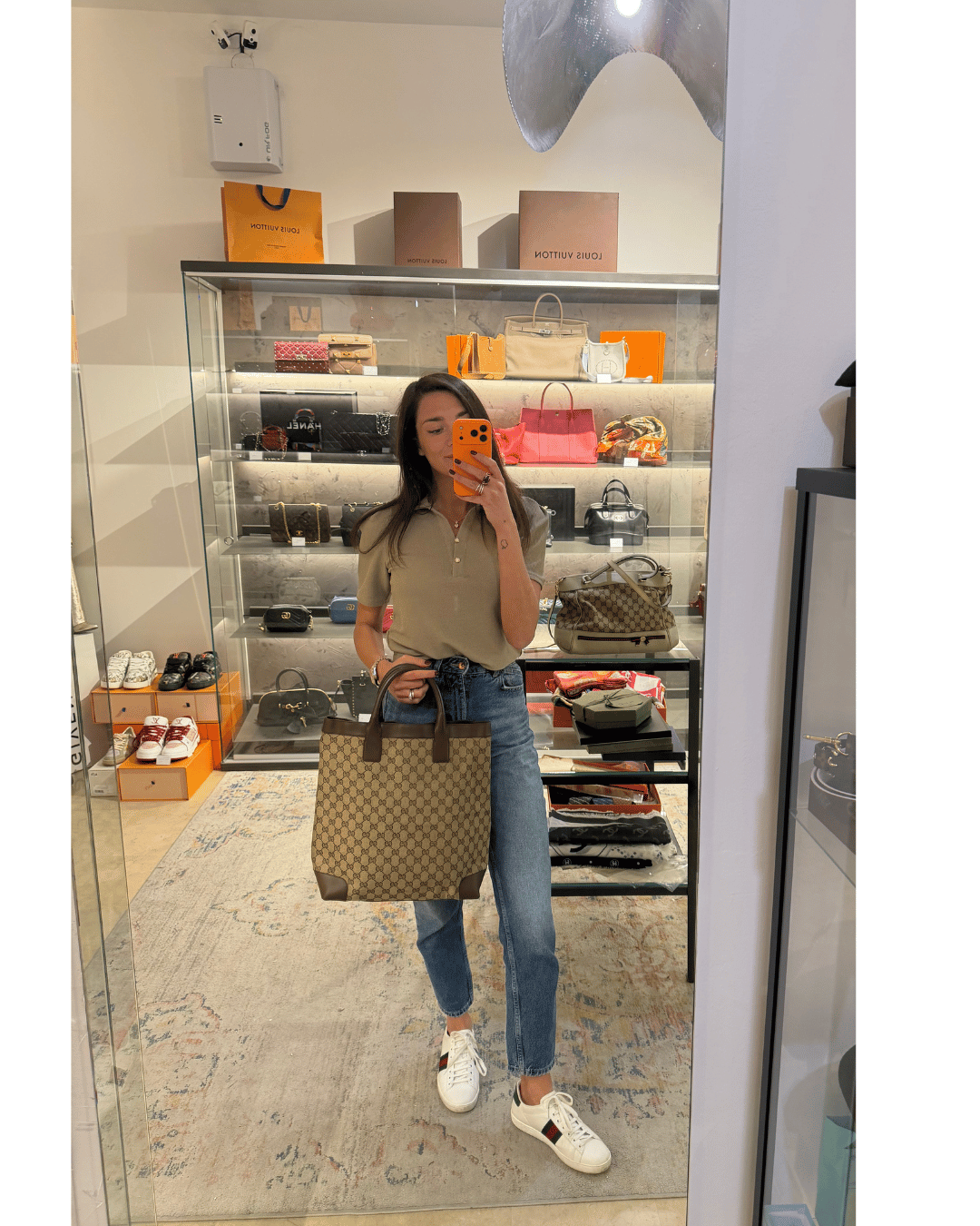 GUCCI TOTE BAG GG SUPREME RIFINITURE MARRONI