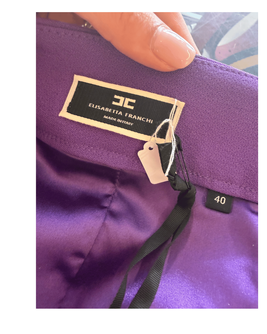 GONNA TUBINO ELISABETTA FRANCHI VIOLA Tg 40