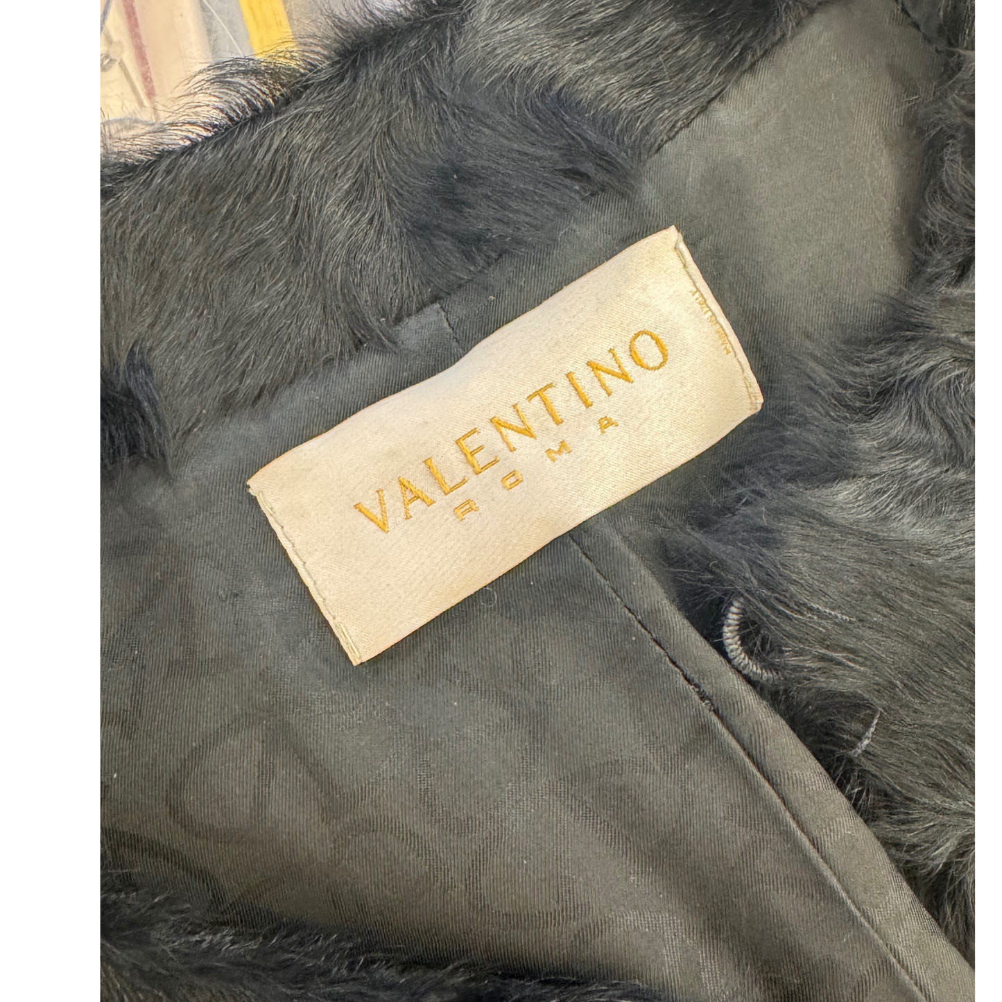 PELLICCIA VALENTINO IN AGNELLO NERO